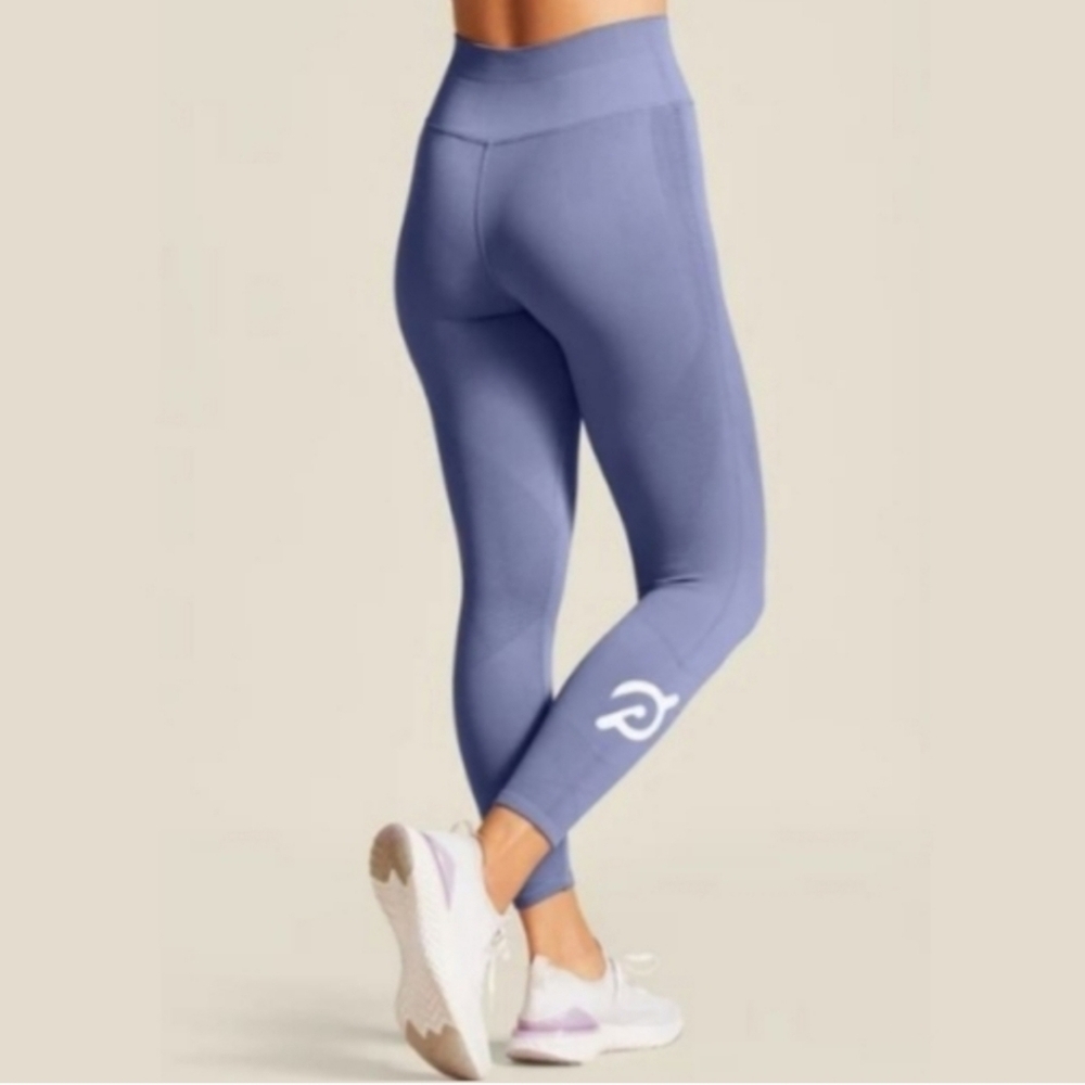 Peloton x NUX Shapeshifter Blue High Rise Ribbed Seamless 7/8 Leggings